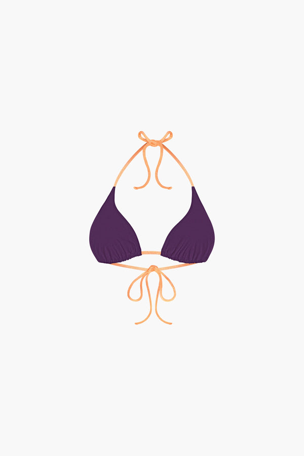 Triangle Coulissant Maillot de Bain Nérée Prune Shiny Litchi x Albertine