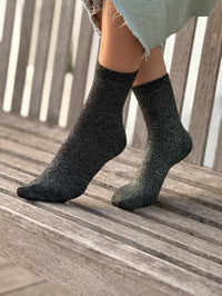 Chaussettes Pailletées Noir