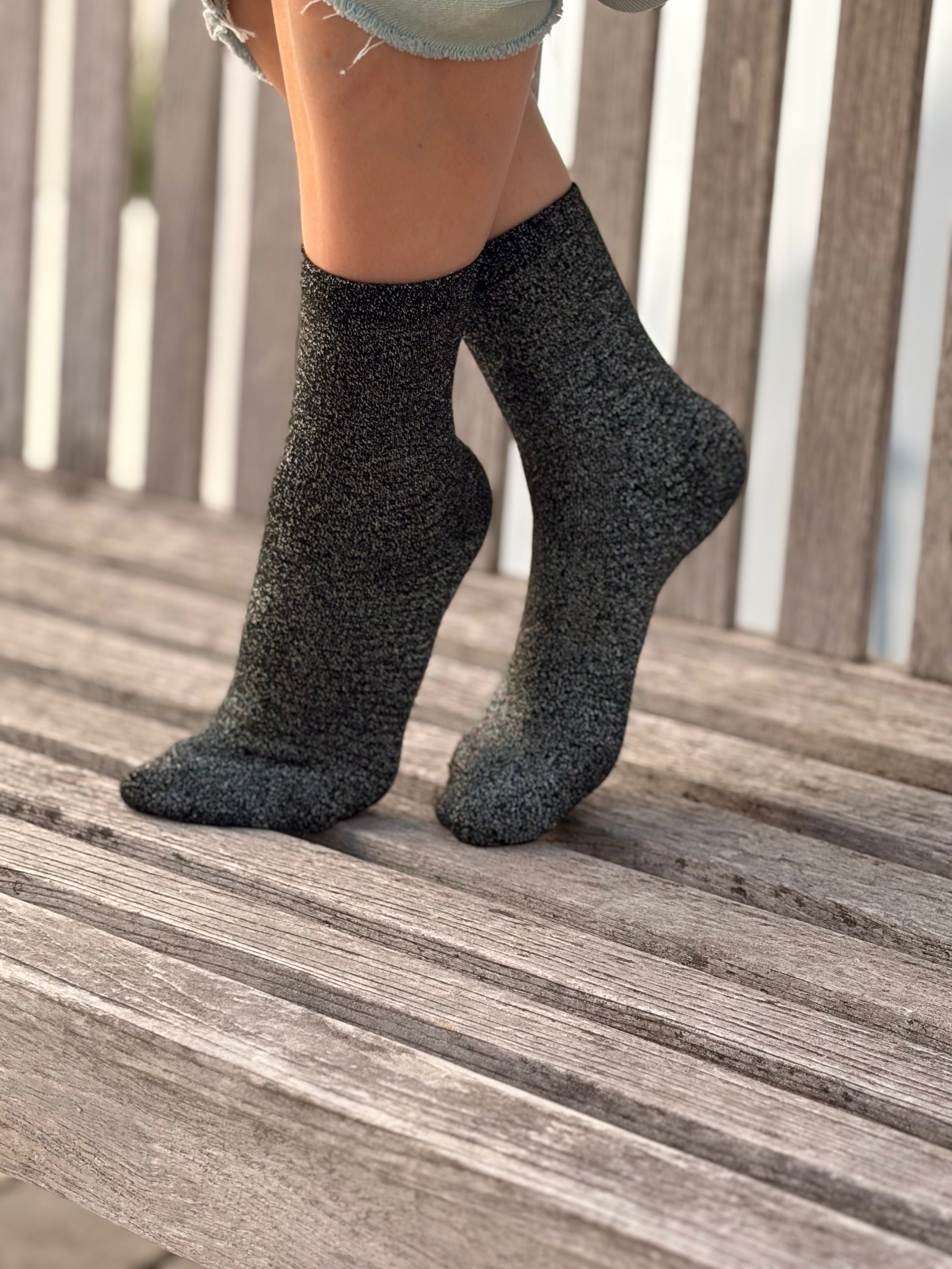 Chaussettes Pailletées Noir