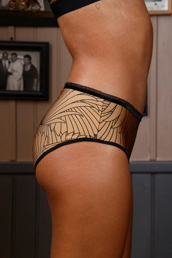 Shorty Astrée Plumes Gold