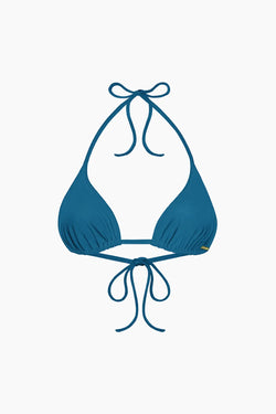 Triangle Coulissant Maillot de Bain Nérée Bleu Paon