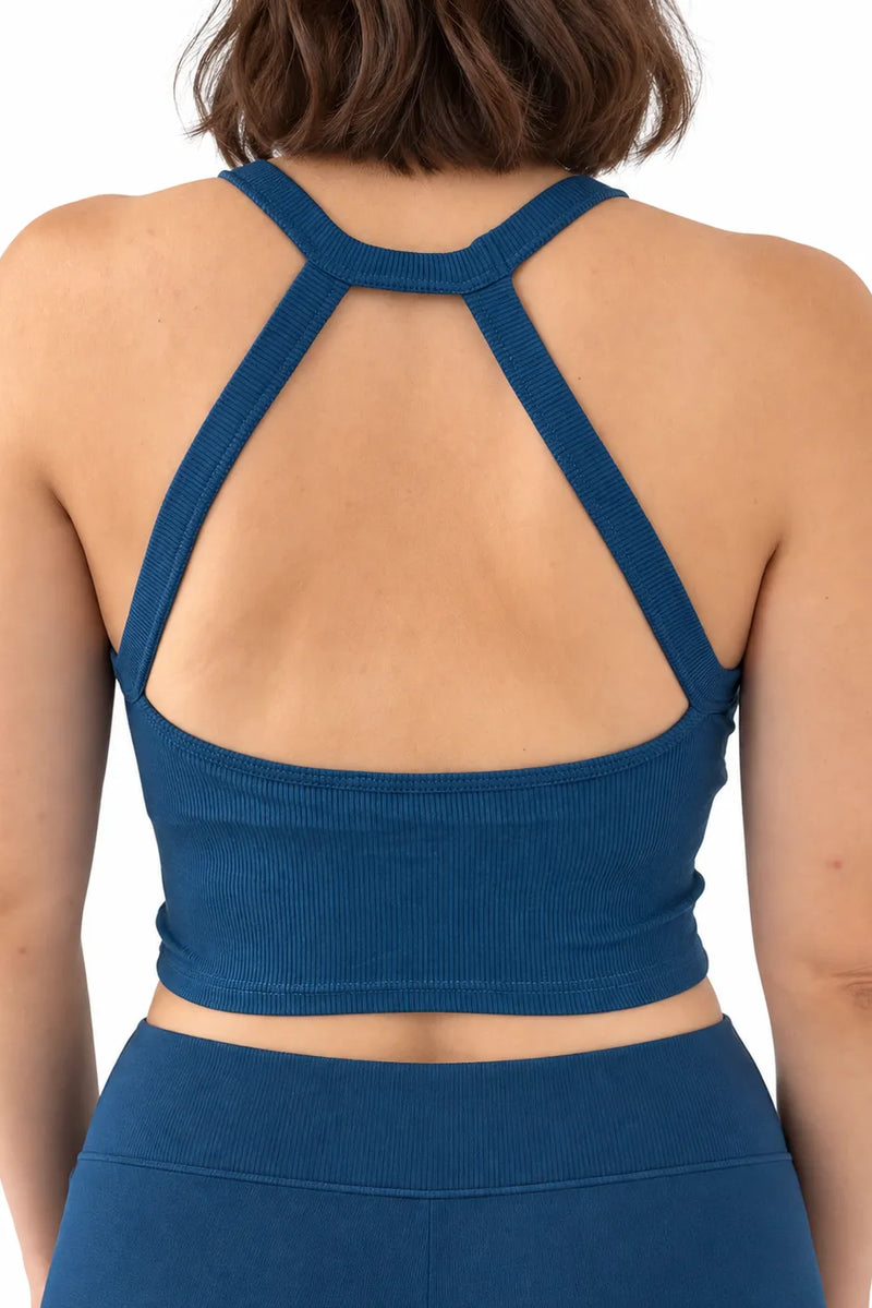 Le Sienna Bra Top Dos Sculpté Bleu Pétrole