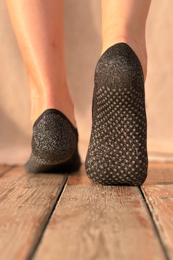 Chaussettes Pailletées Antidérapantes Espresso