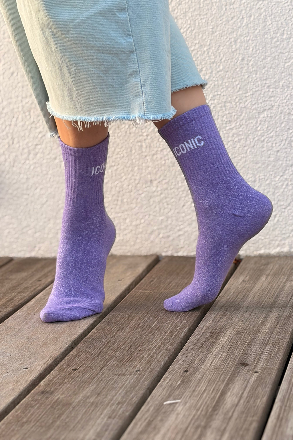 Chaussettes Pailletées Iconic Lavender Dream