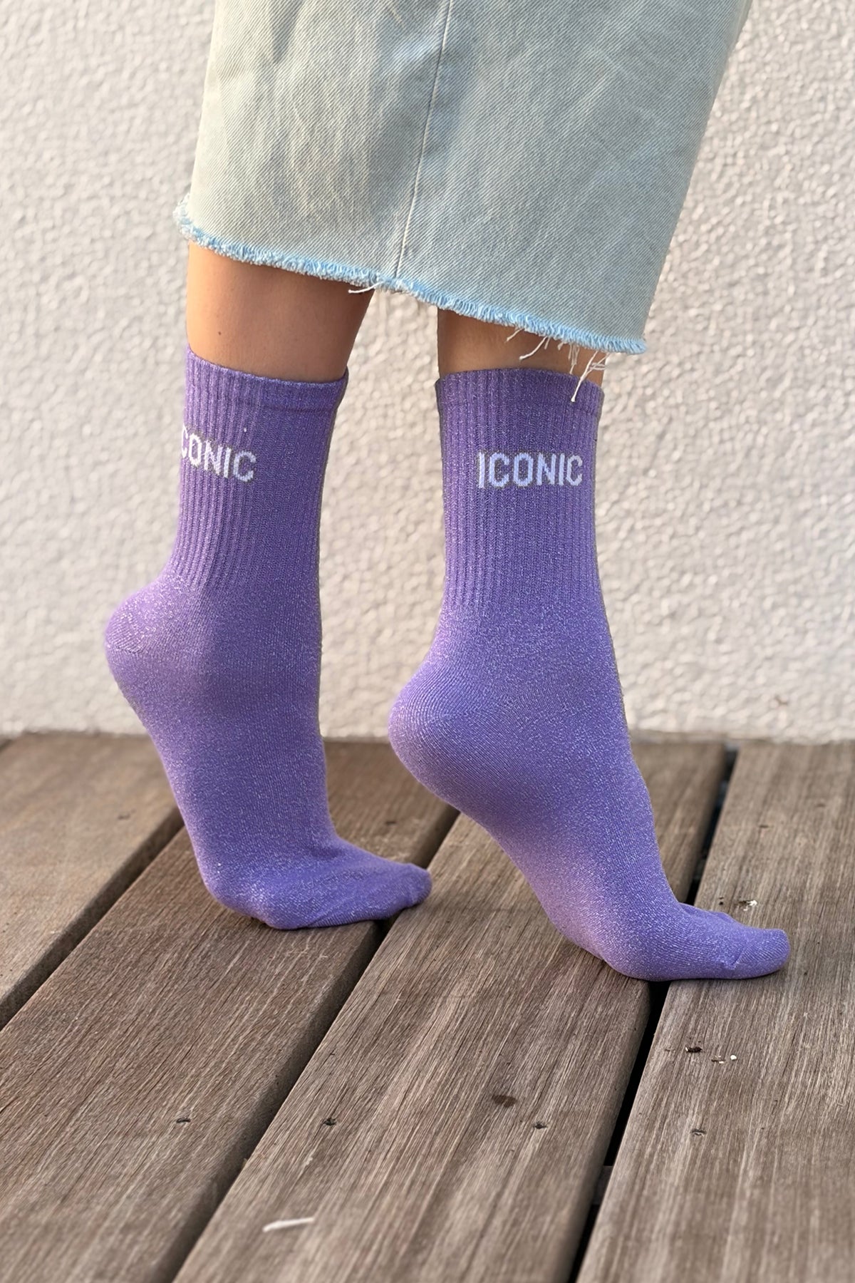 Chaussettes Pailletées Iconic Lavender Dream