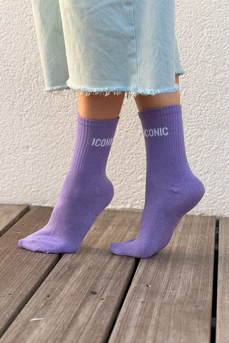 Chaussettes Pailletées Iconic Lavender Dream