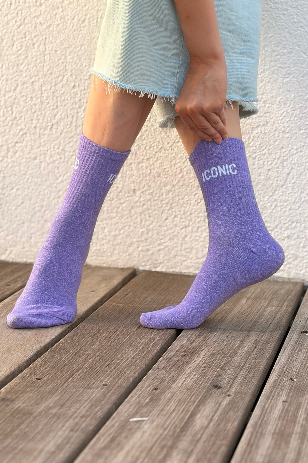 Chaussettes Pailletées Iconic Lavender Dream