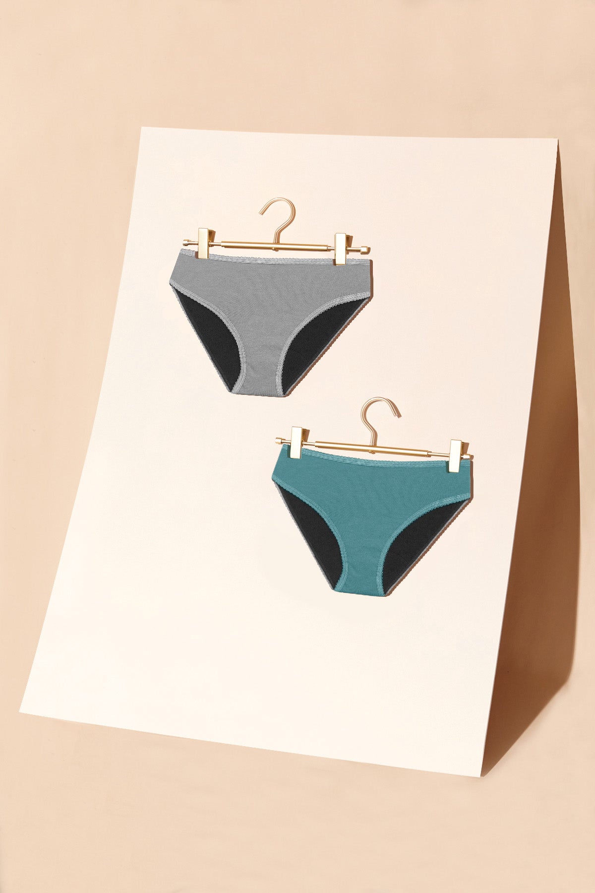 Pack Duo - Culotte Gaïa Gris Chiné & Culottes Gaïa Bleue Vintage