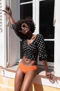 Shorty Callie Côtelé Ocre Orangé