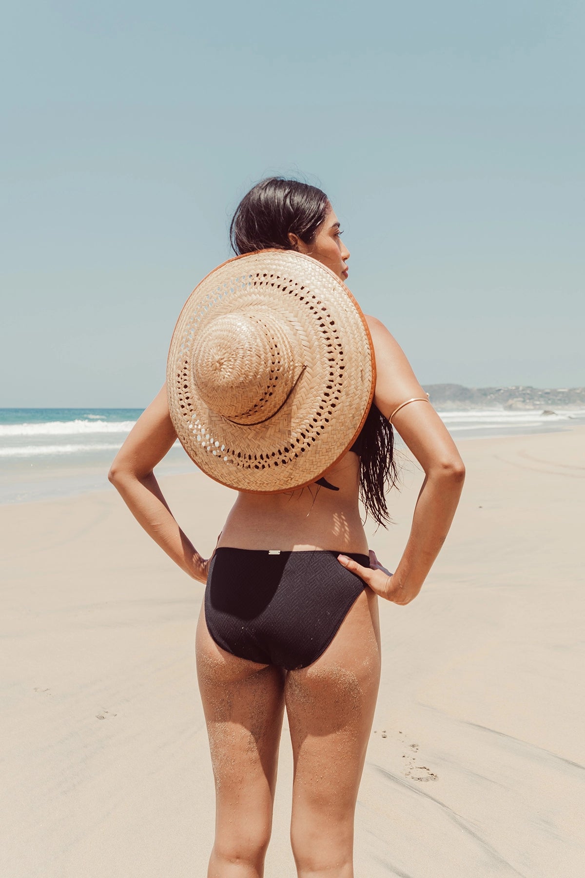 Nérée Black Ribbed Bikini Brief 