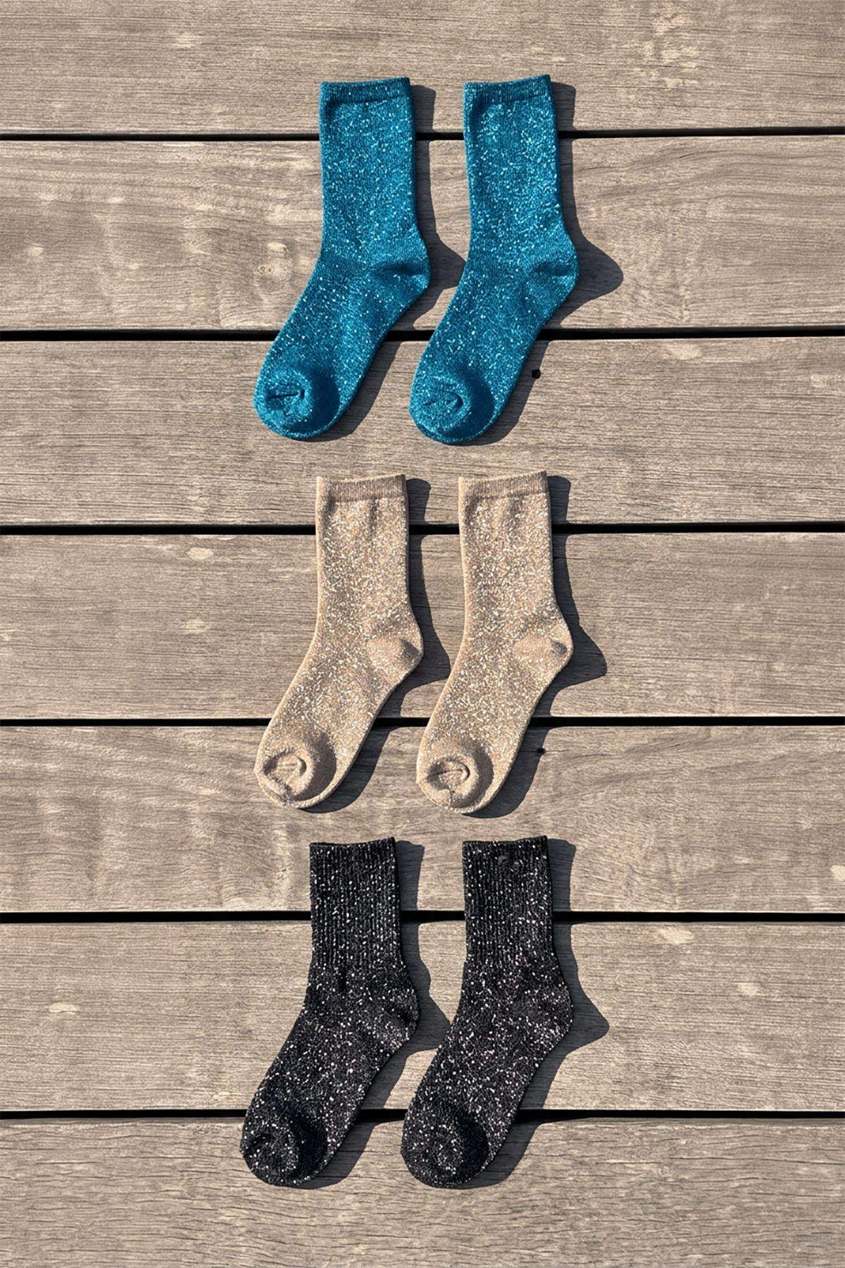 Pack Trio - 3 Paires de Chaussettes Pailletées Glow