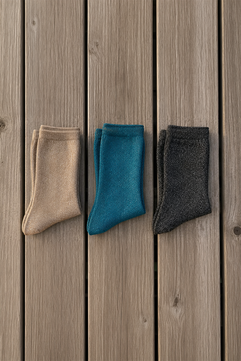 Pack Trio - 3 Paires de Chaussettes Pailletées Glow