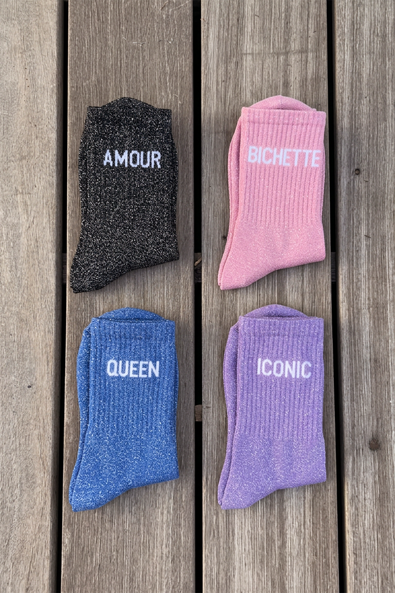Pack de 4 - 4 Paires de Chaussettes Pailletés Feel Good