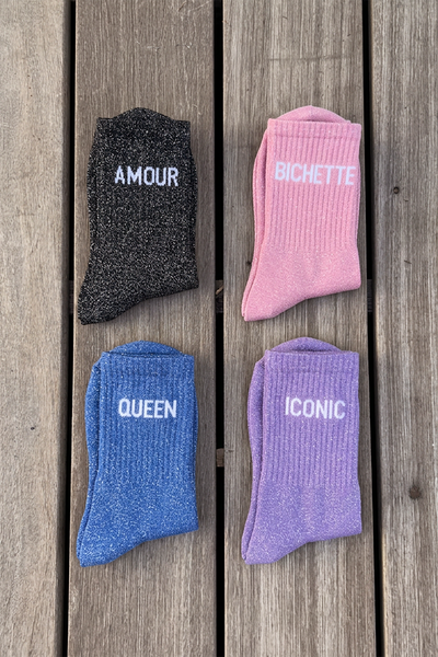 Pack de 4 - 4 Paires de Chaussettes Pailletés Feel Good