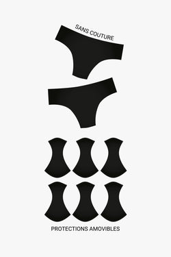 Pack Duo - 2 Culottes Artémis et 6 Protections Amovibles