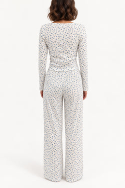 Top Pointelle Hyacinth Bluebell