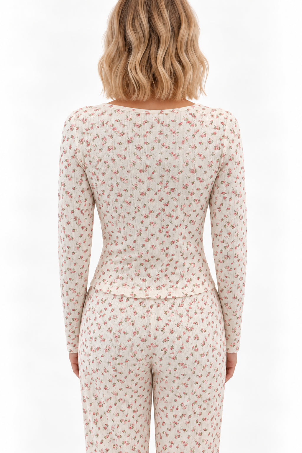 Top Pointelle Hyacinth Wild Rose