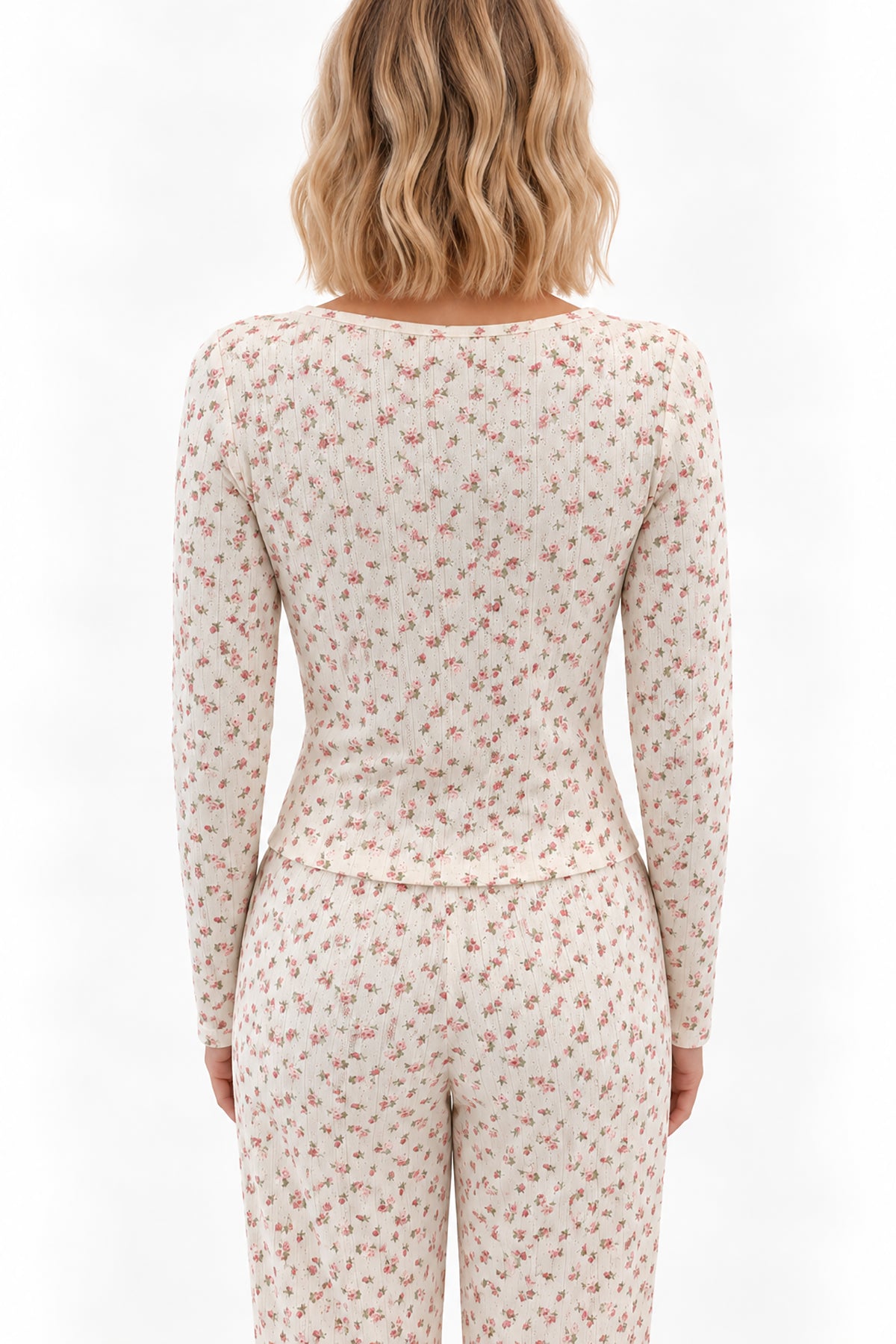 Top Pointelle Hyacinth Wild Rose