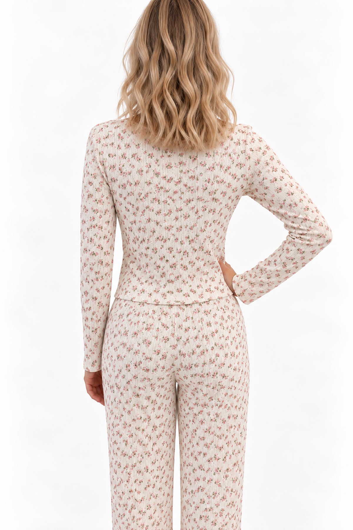 Top Pointelle Hyacinth Wild Rose