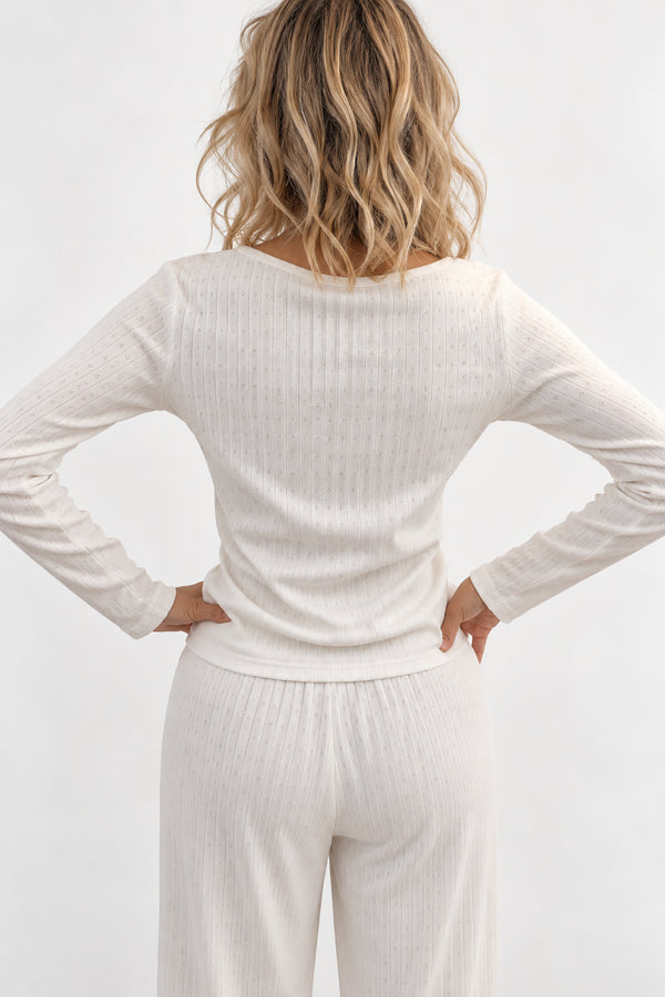 Top Pointelle Penelope White