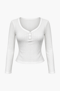 Top Pointelle Penelope White
