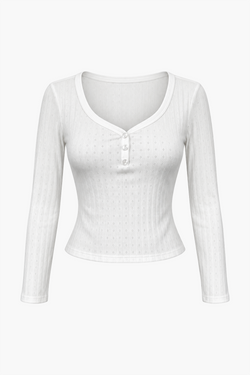 Top Pointelle Penelope White
