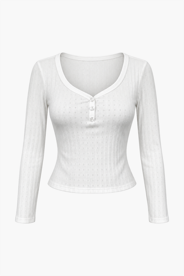 Top Pointelle Penelope White