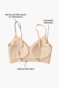 Brassière Invisible Dos Nu Eclipse Sable