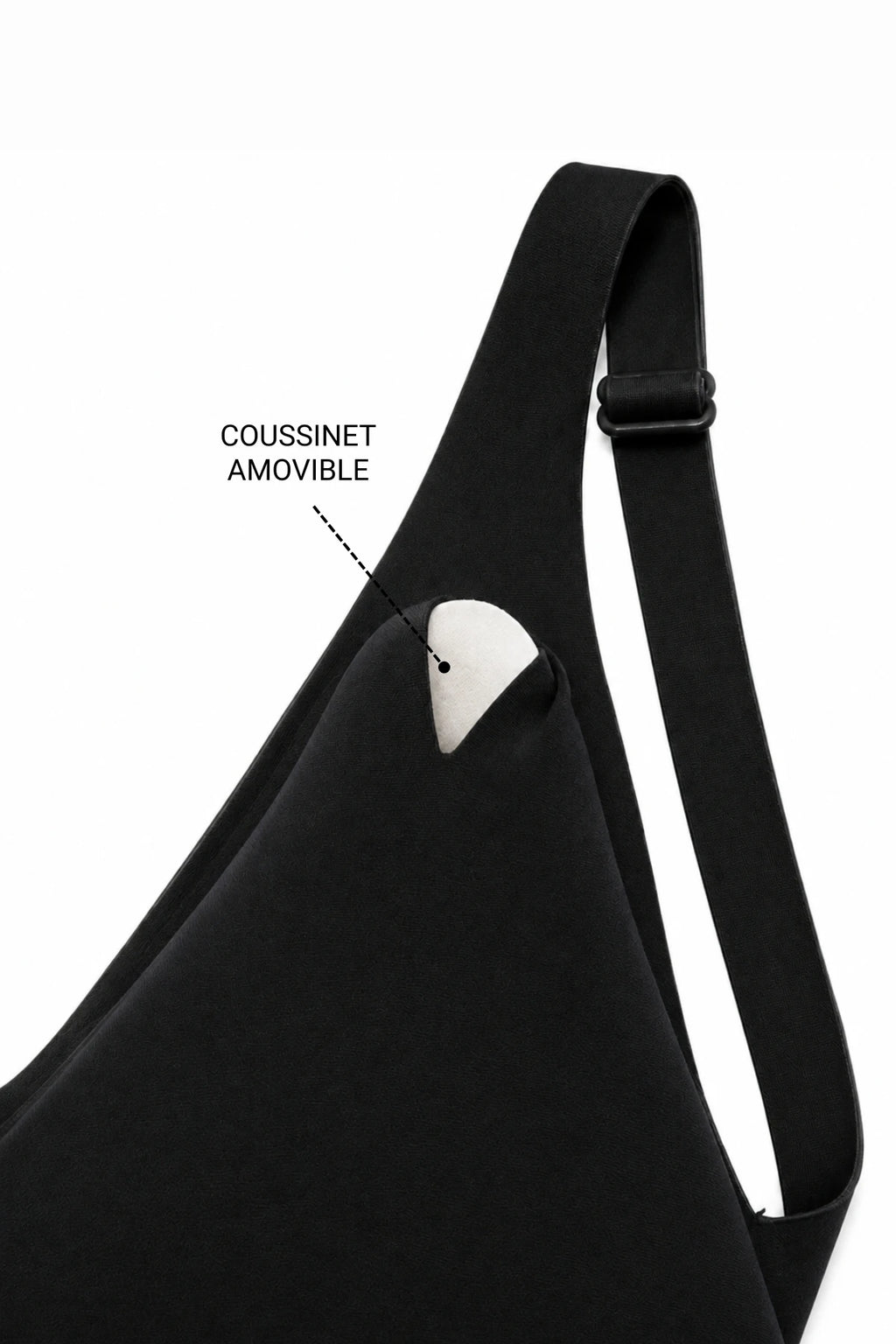 Brassière Invisible Repulpante Plume Noir