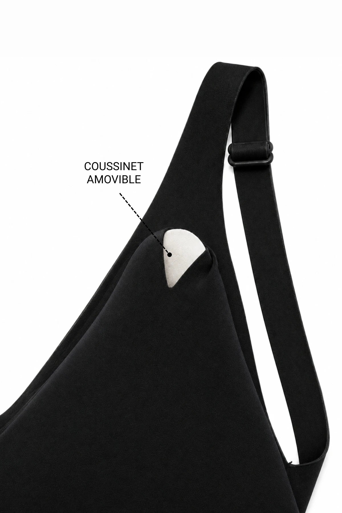 Brassière Invisible Repulpante Plume Noir