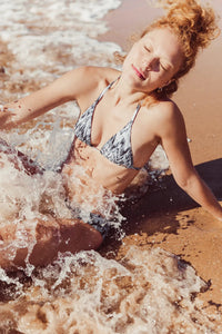 Triangle Coulissant Maillot de Bain Nérée Ikat Noir