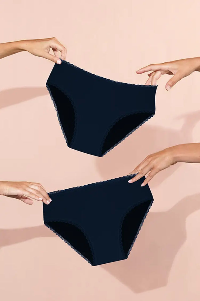 Culotte Menstruelle Taille Haute Coton Bio - Set sous Vetement 4 Couches  Absorbantes Anti-Fuites pour Flux Normaux - Protection Hygiénique Lavable  pour Regle (XS) : : Hygiène et Santé