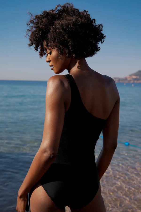 Maillot asymetrique noir top